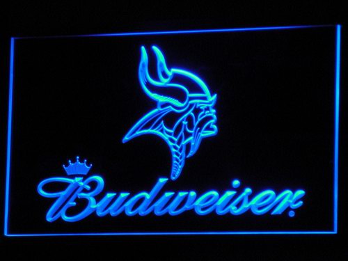 Minnesota Vikings Budweiser Neon Light LED Sign