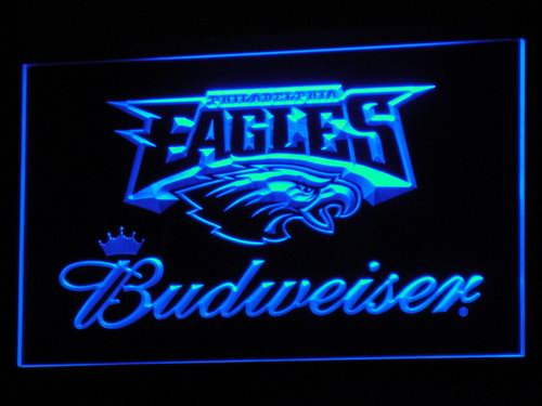 Philadelphia Eagles Budweiser Neon Light LED Sign Man Cave Light Up Sign