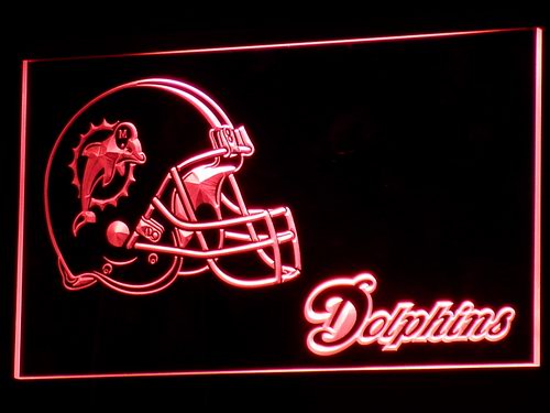 Miami Dolphins Helmet Neon Light LED Sign