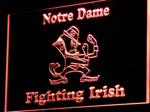 Notre Dame Fighting Irish Football Neon Light LED Sign