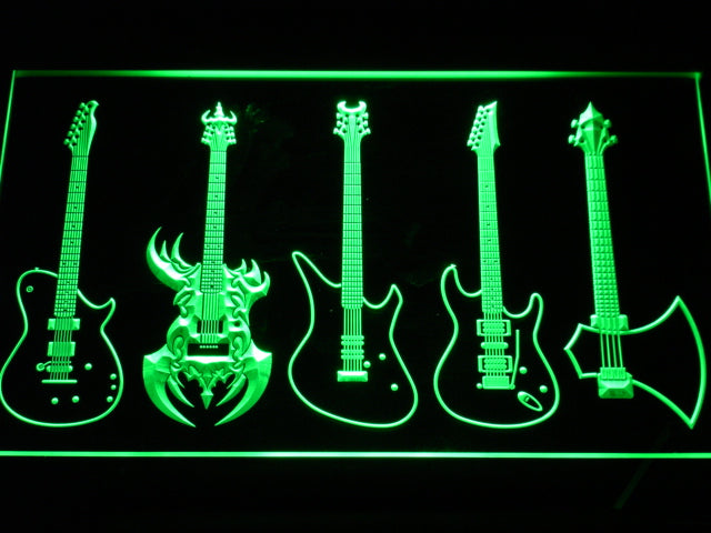 Guitar Weapons Band Music Neon Light LED Sign