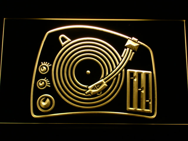 DJ Turntable Music Neon Light LED Sign