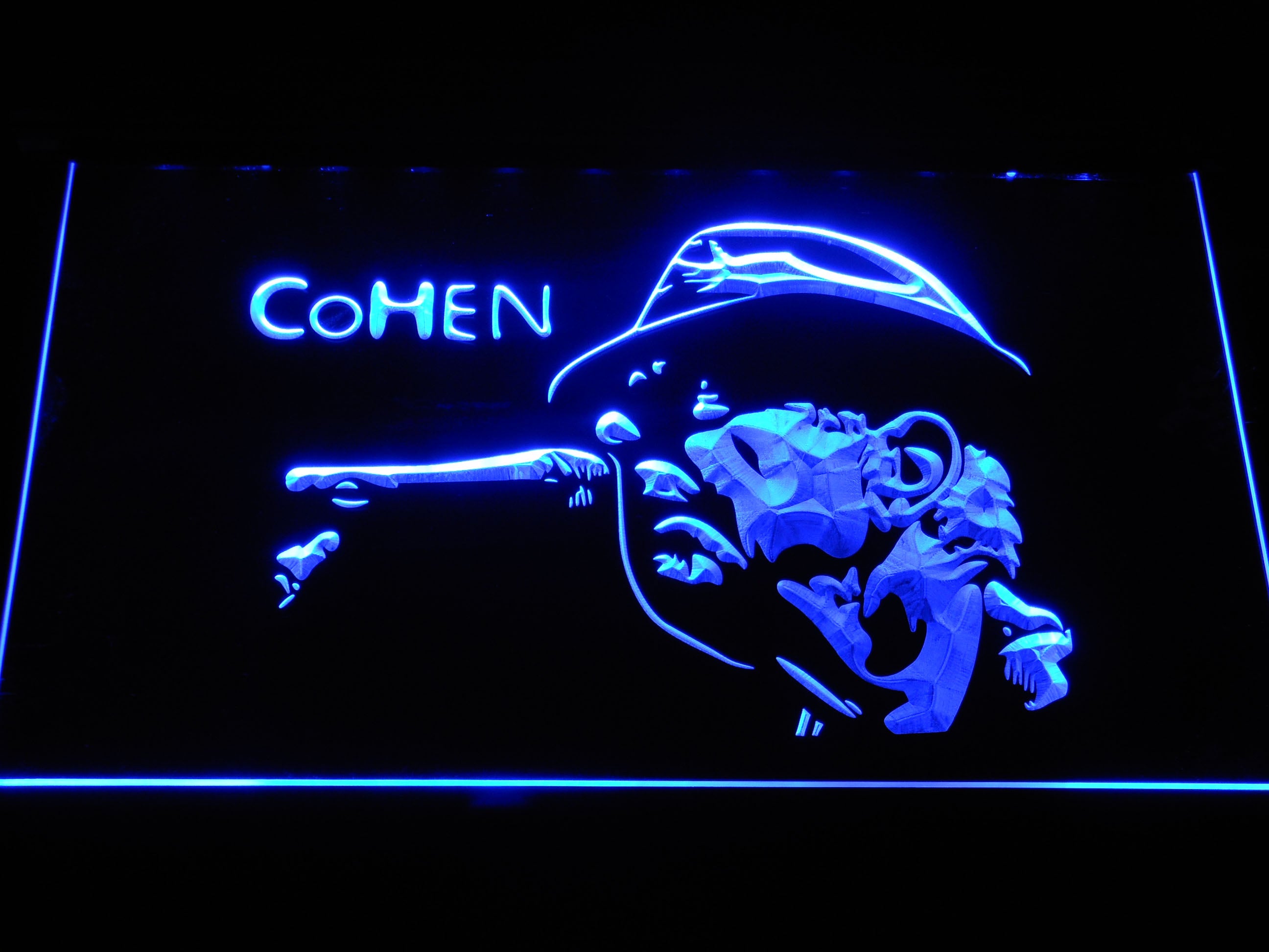 Leonard Cohen Face Neon Light LED Sign