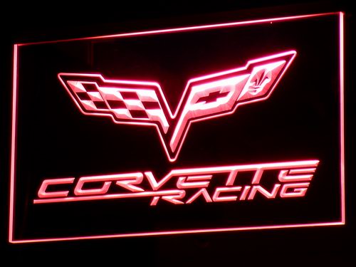 Corvette Chevrolet Racing Neon Light LED Sign