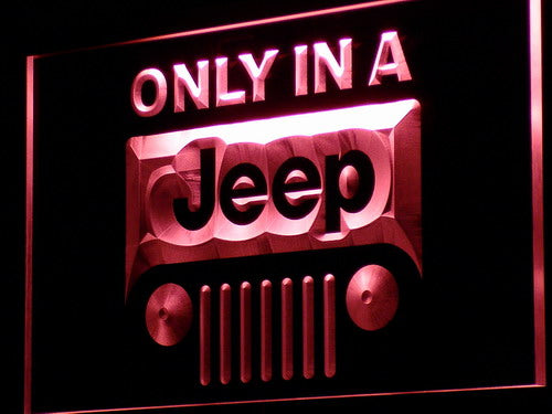 Only in a Jeep 4x4 Neon Light LED Sign