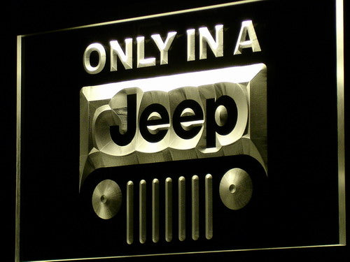 Only in a Jeep 4x4 Neon Light LED Sign