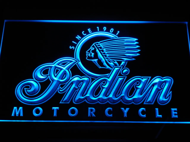 Indian Motorcycle Old Logo Neon Light LED Sign