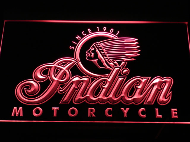 Indian Motorcycle Old Logo Neon Light LED Sign