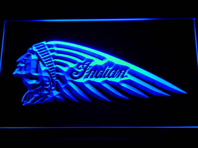 Indian Chief Left Facing Neon Light LED Sign