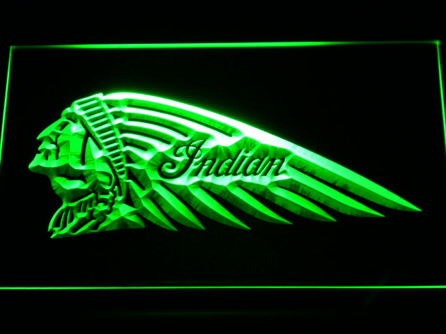 Indian Chief Left Facing Neon Light LED Sign