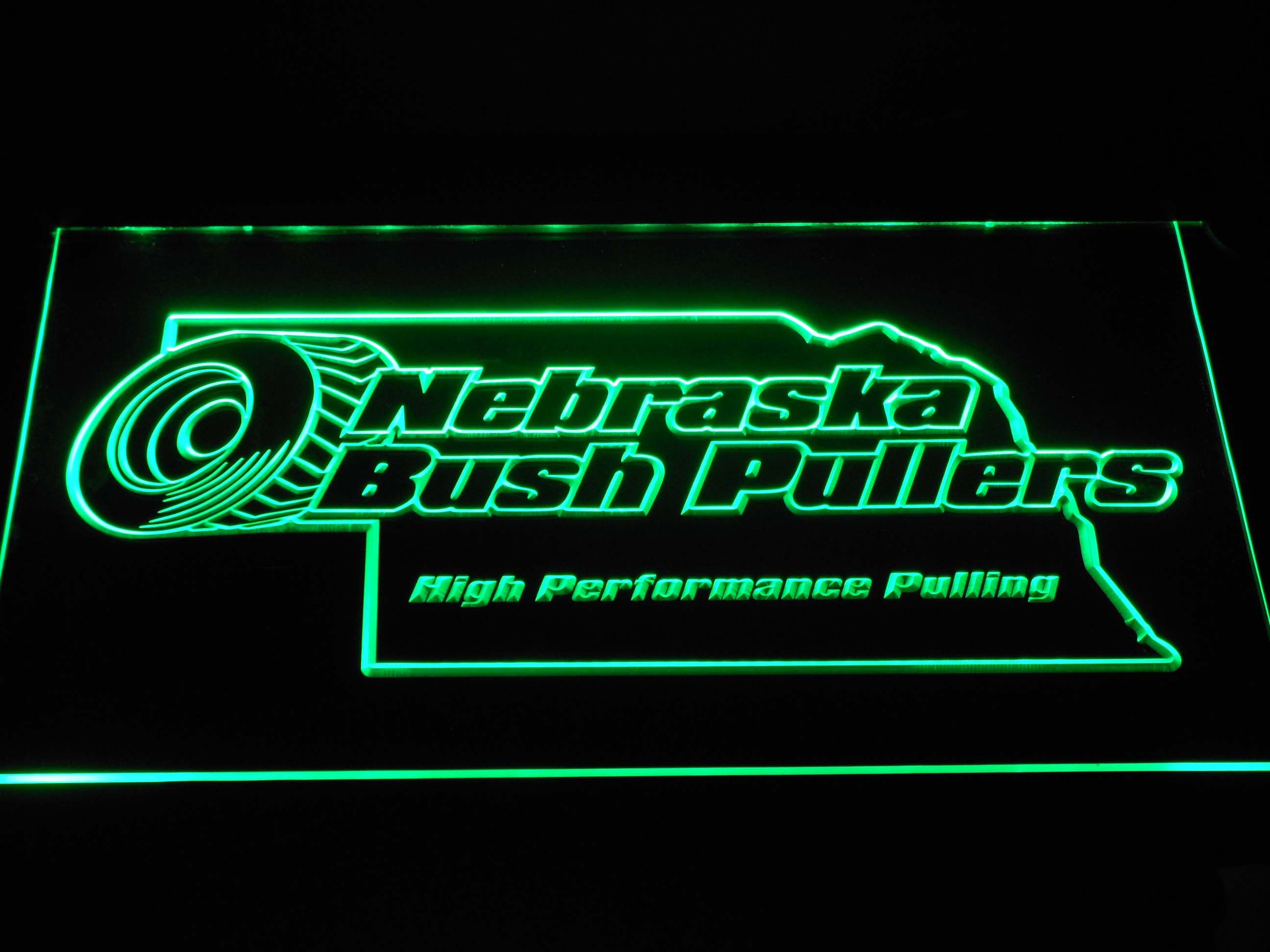 Nebraska Bush Pullers Neon Light LED Sign