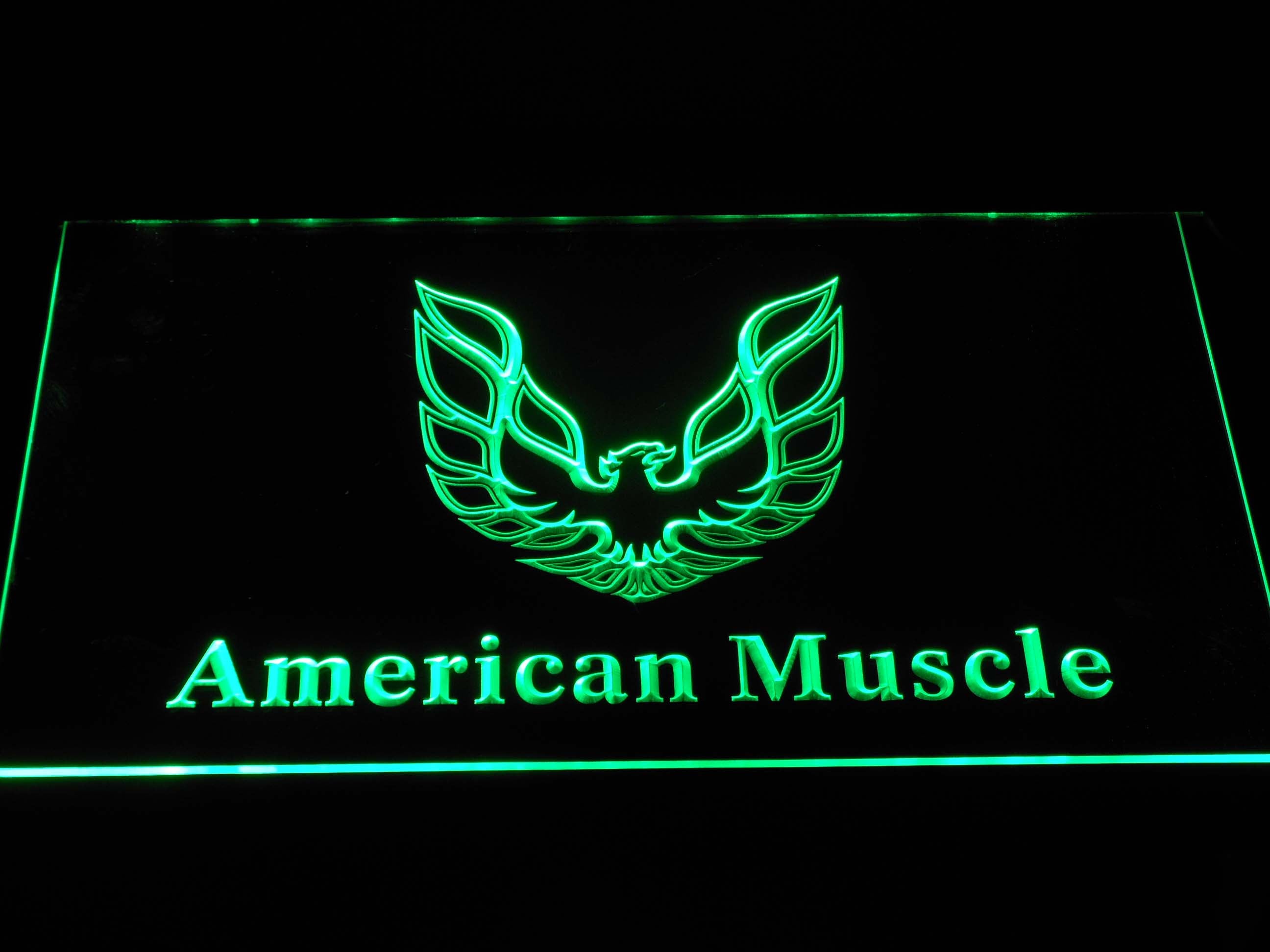 American Muscle Eagle Logo Neon Light LED Sign