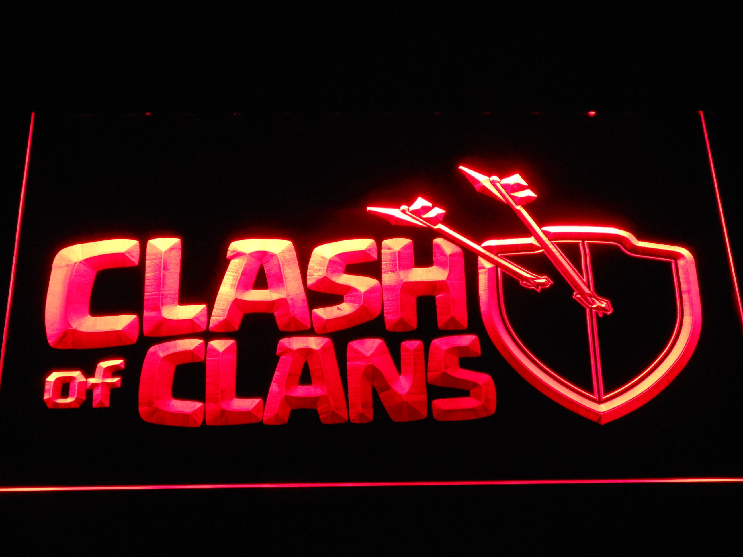 Clash Of Clans Strategy War Game Neon Light LED Sign