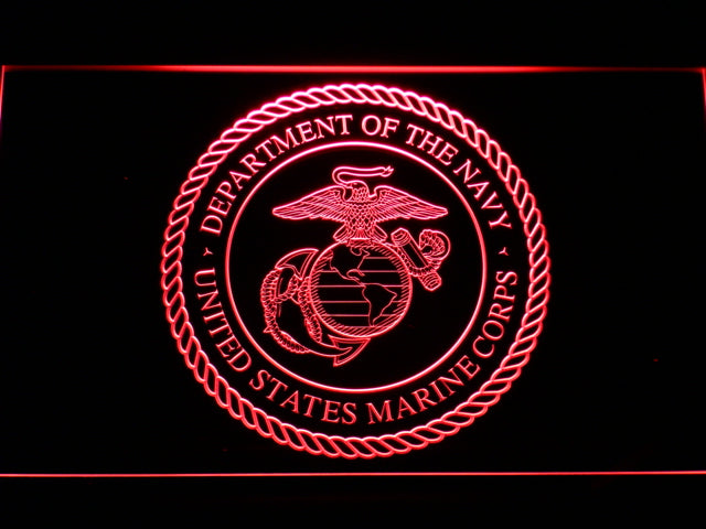 US Marine Corps Badge Neon Light LED Sign