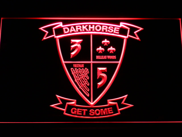 US Marine Corps 3rd Battalion 5th Marines Neon Light LED Sign