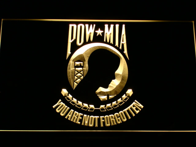 Pow Mia Prisoners Of War - Missing In Action Neon Light LED Sign