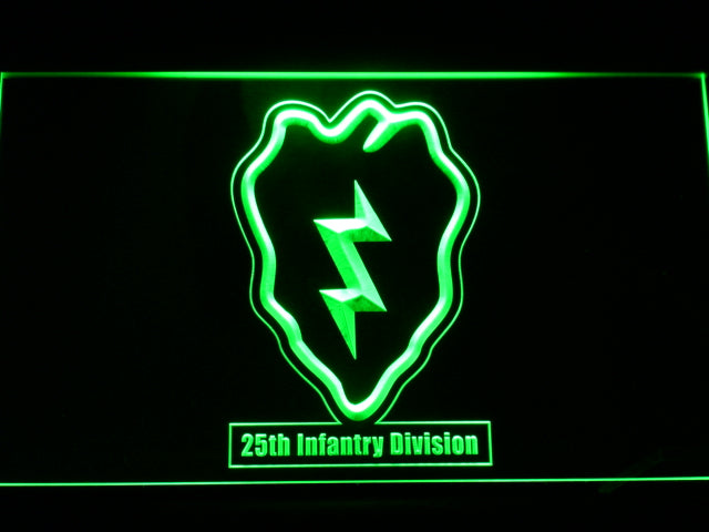 US Army 25th Infantry Division Neon Light LED Sign