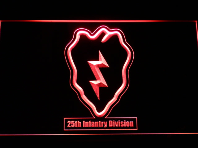 US Army 25th Infantry Division Neon Light LED Sign