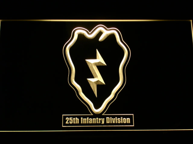 US Army 25th Infantry Division Neon Light LED Sign