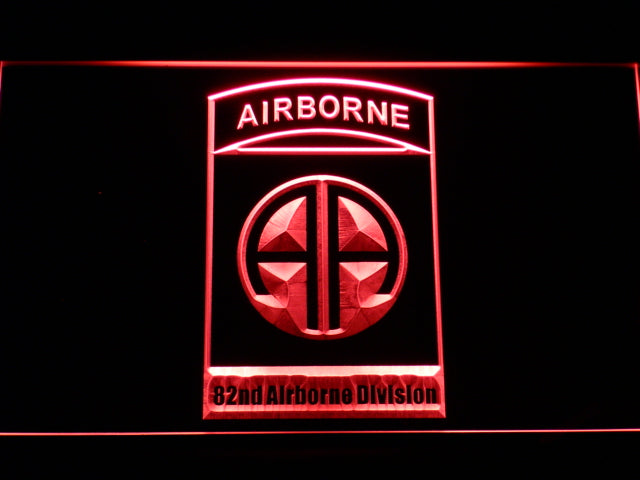 US Army 82nd Airborne Division Neon Light LED Sign