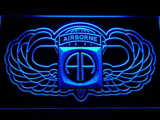 US Army 82nd Airborne Division Wings Neon Light LED Sign