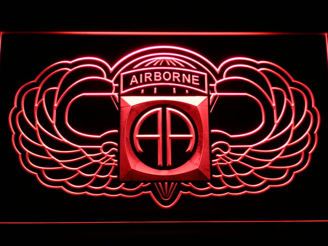 US Army 82nd Airborne Division Wings Neon Light LED Sign