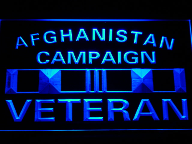 US Army Afghanistan Campaign Veteran Ribbon Neon Light LED Sign