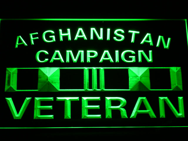 US Army Afghanistan Campaign Veteran Ribbon Neon Light LED Sign