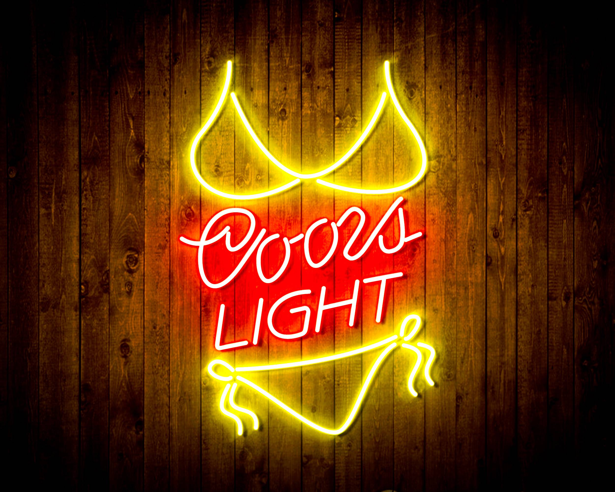 Coors Light with Bikinni Handmade LED Neon Light Sign