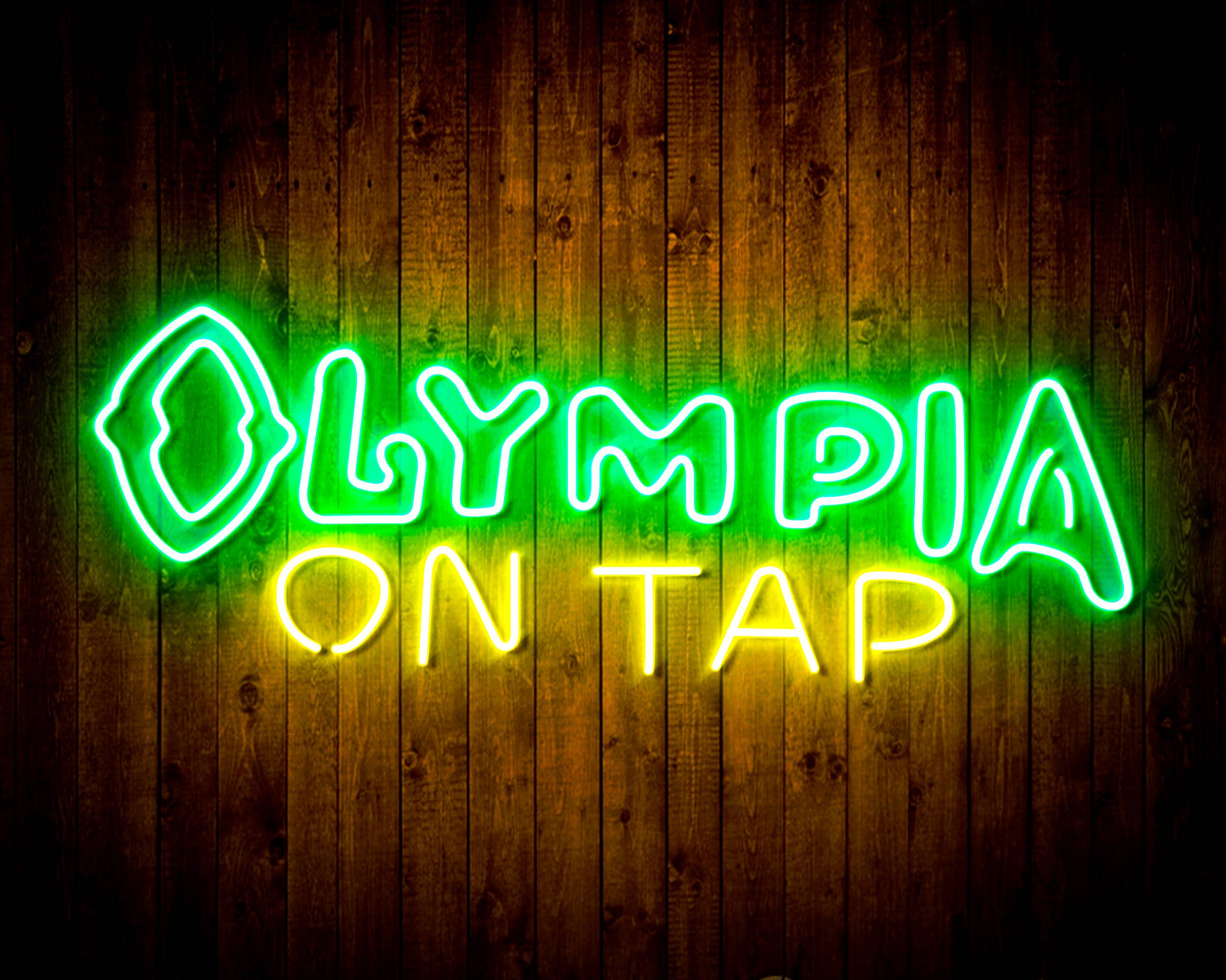 Olympia On Tap Handmade LED Neon Light Sign