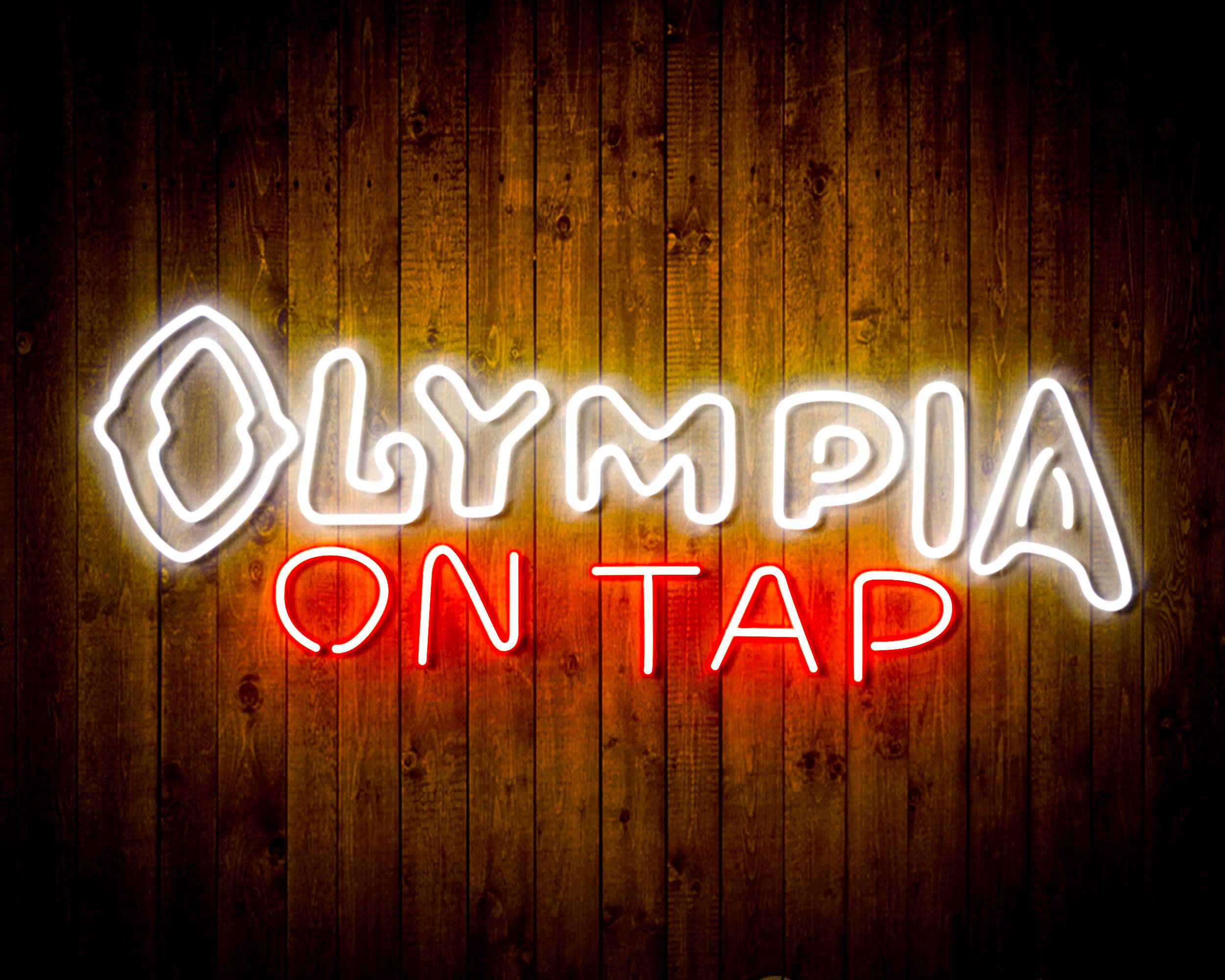 Olympia On Tap Handmade LED Neon Light Sign