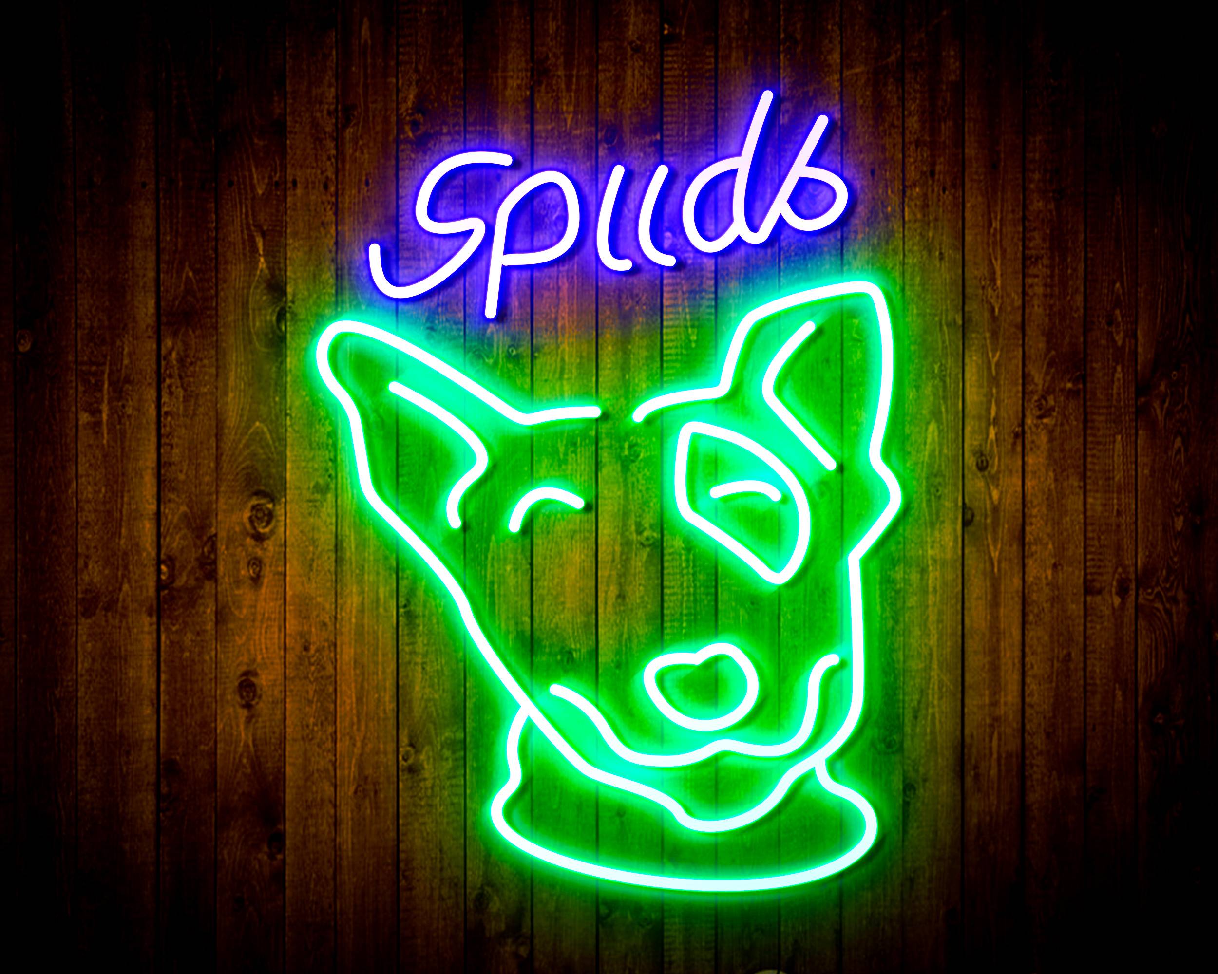 Spuds Bud Light Handmade LED Neon Light Sign