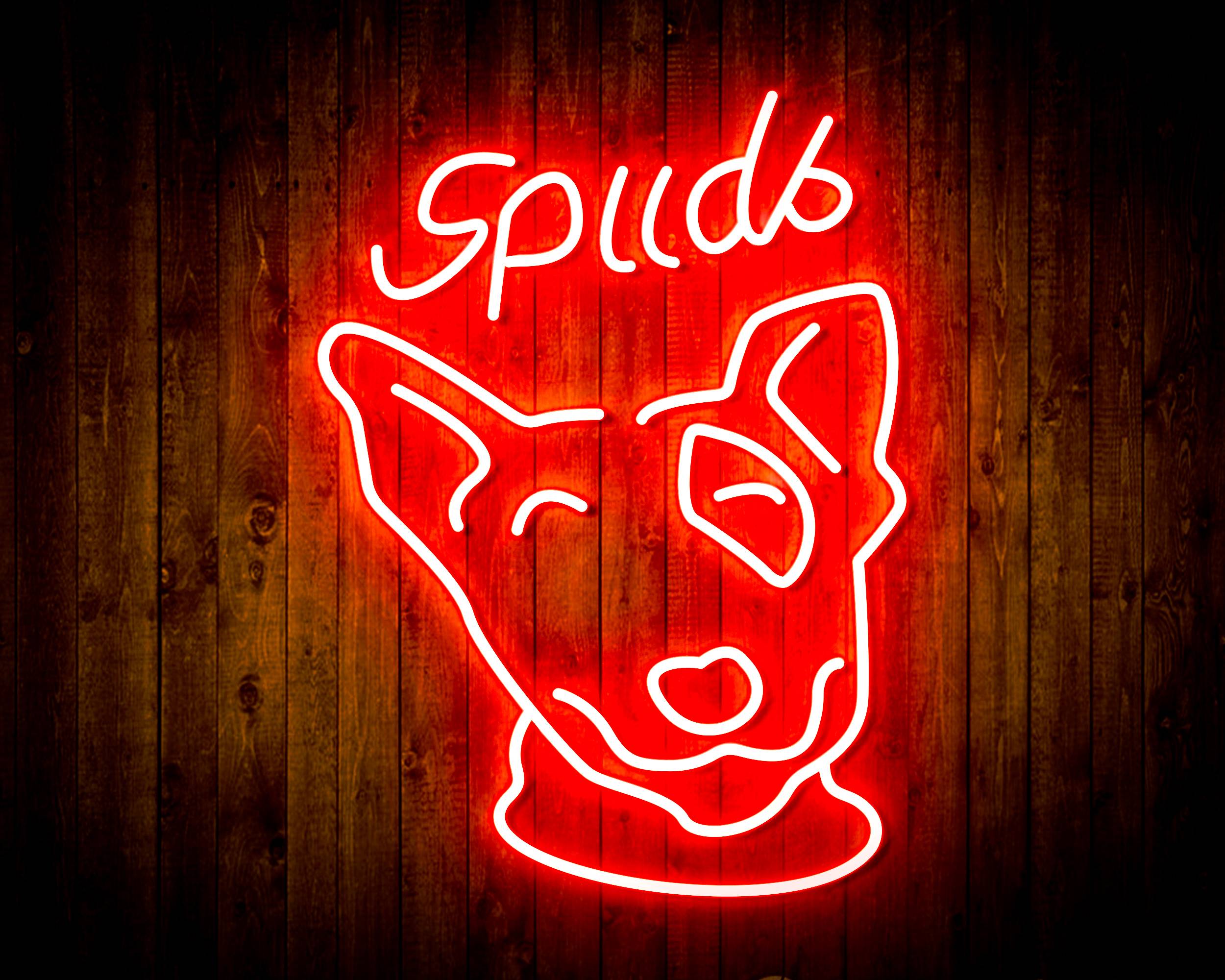 Spuds Bud Light Handmade LED Neon Light Sign
