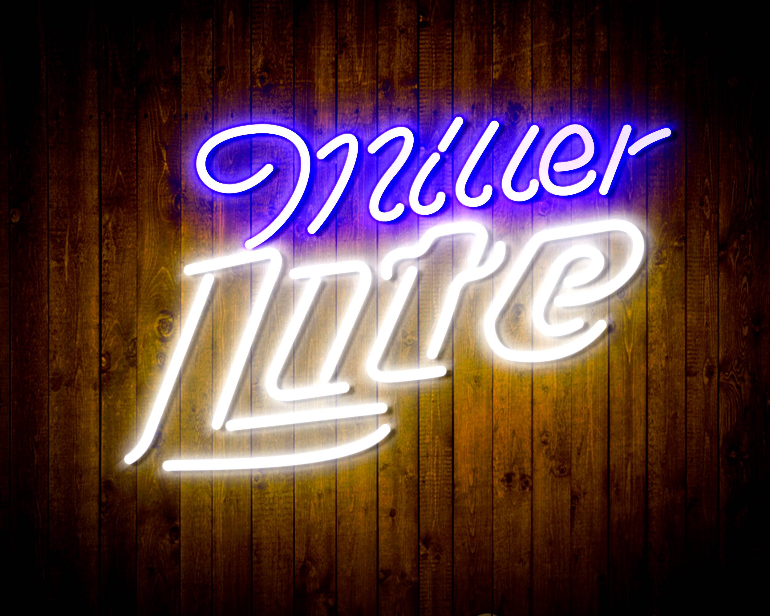 Miller Lite 3 Handmade LED Neon Light Sign