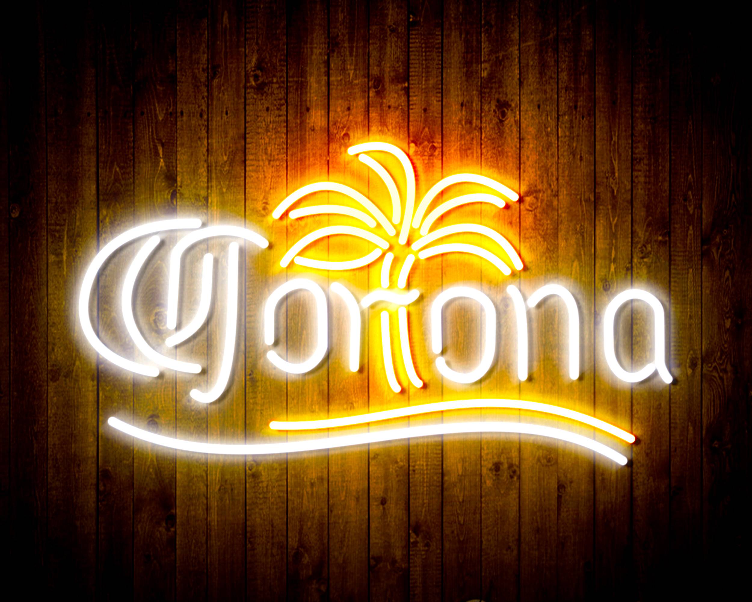 Corona Extra with Palm Tree Handmade LED Neon Light Sign