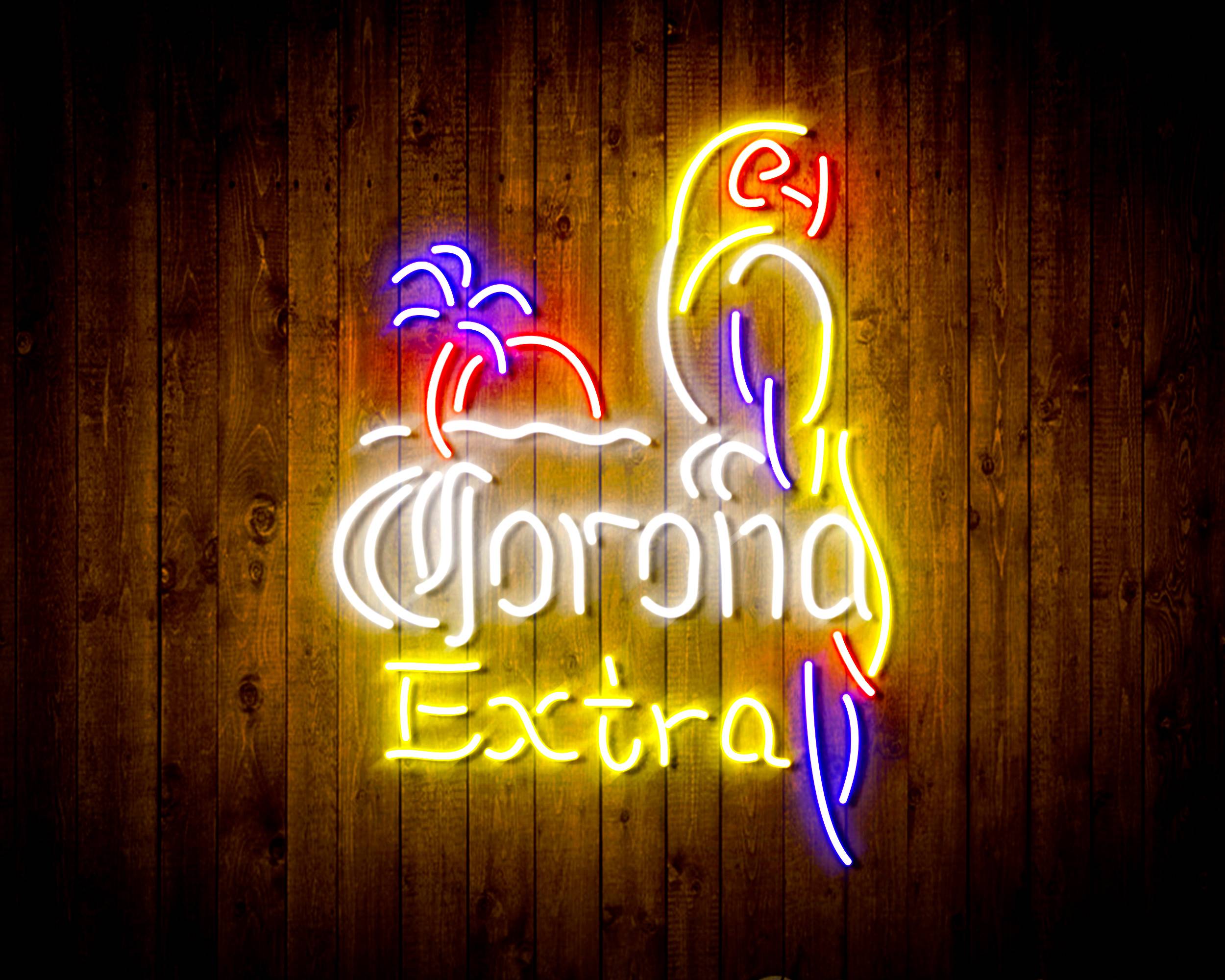 Corona Extra Parrot Handmade LED Neon Light Sign