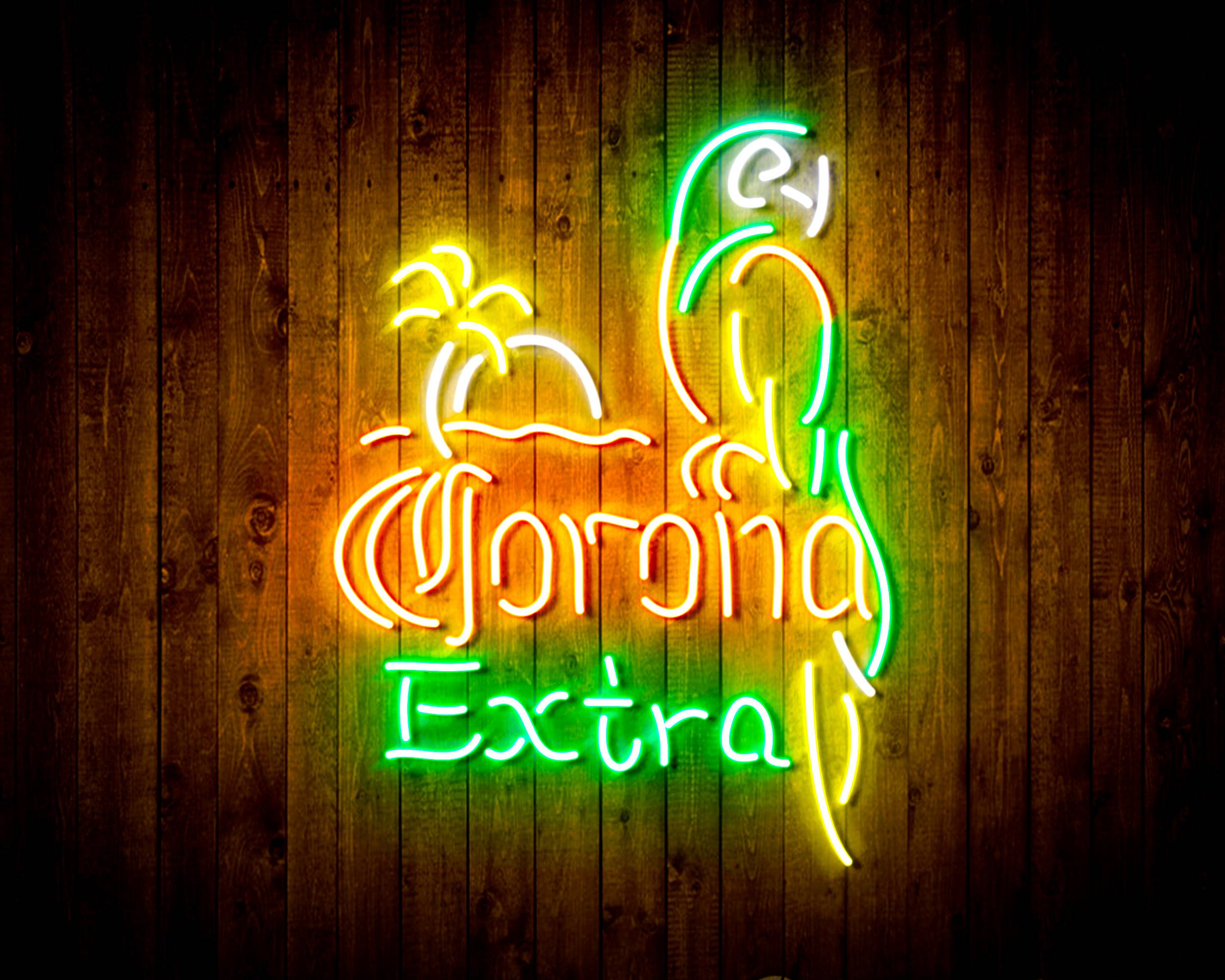 Corona Extra Parrot Handmade LED Neon Light Sign