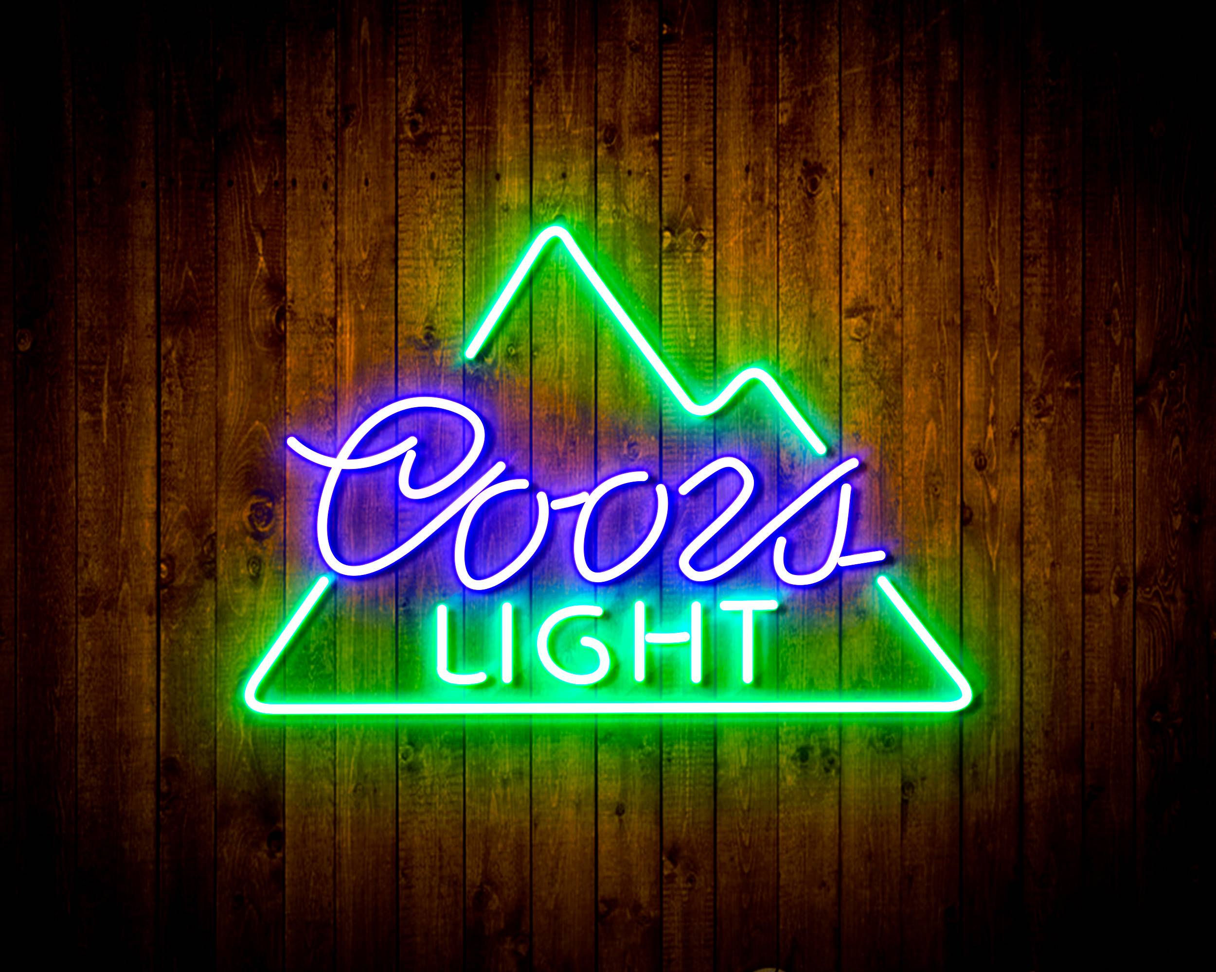 Coors Light Simple Mountain Handmade LED Neon Light Sign