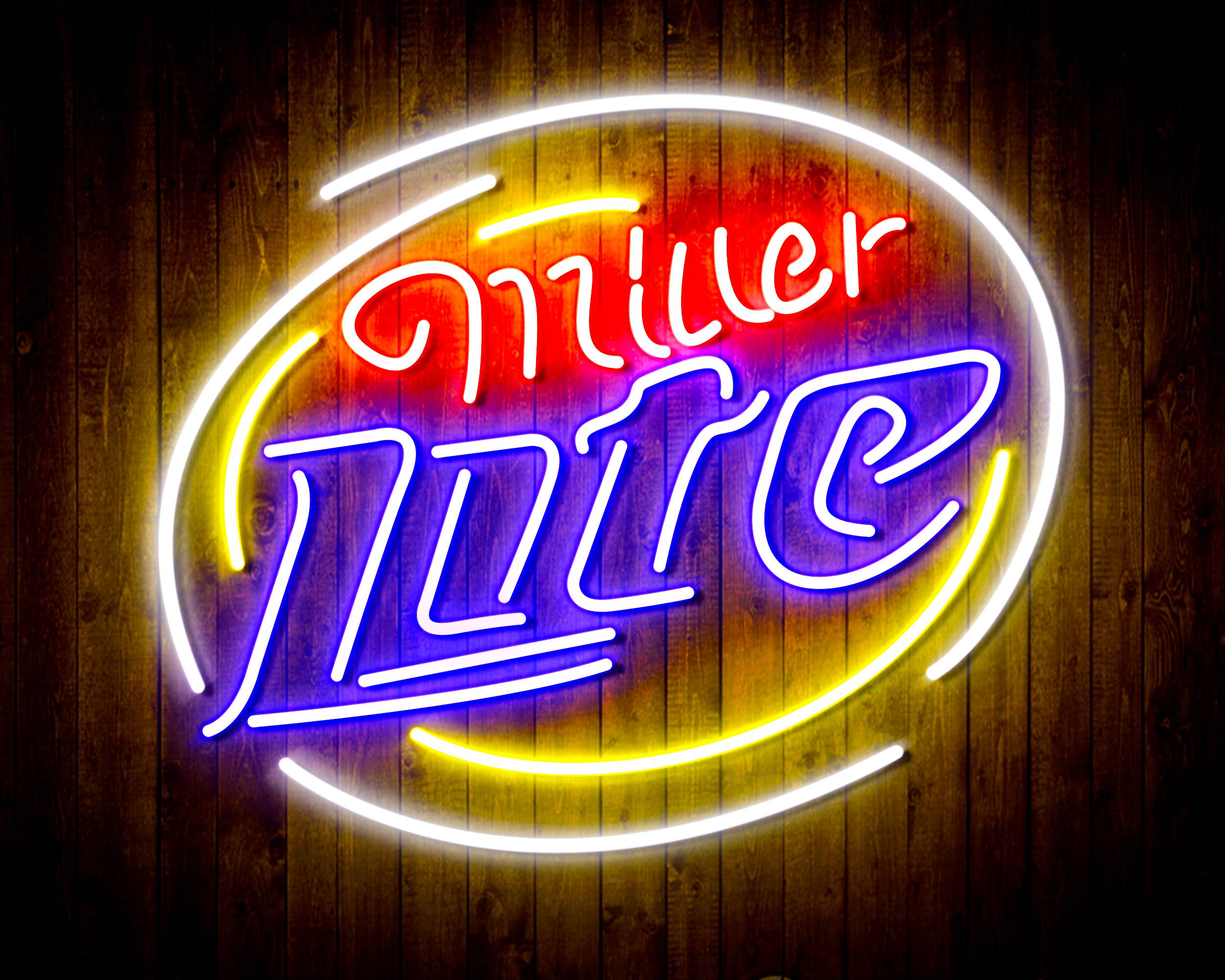 Miller Lite 5 Handmade LED Neon Light Sign