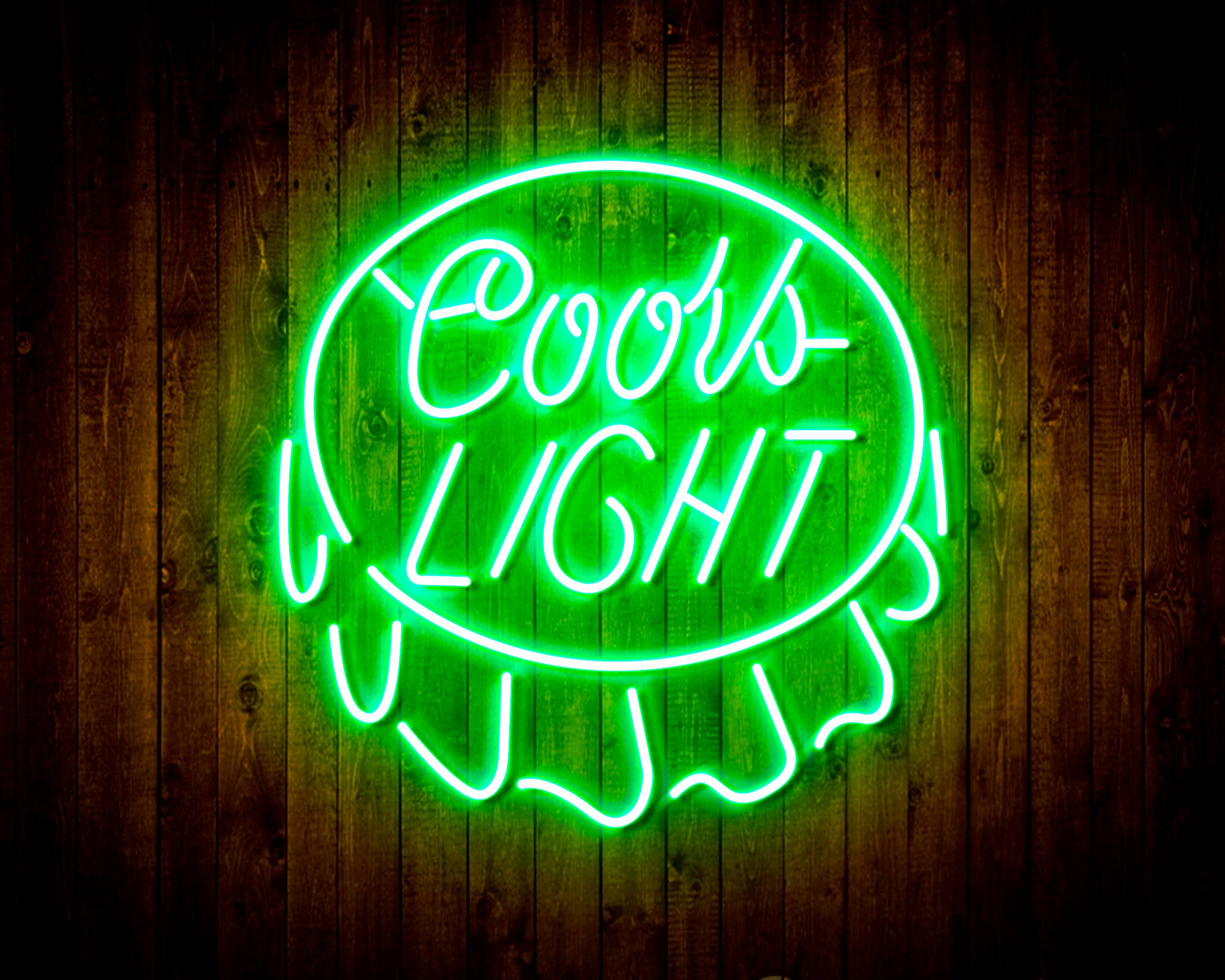 Coors Light Bottle Cap Handmade LED Neon Light Sign