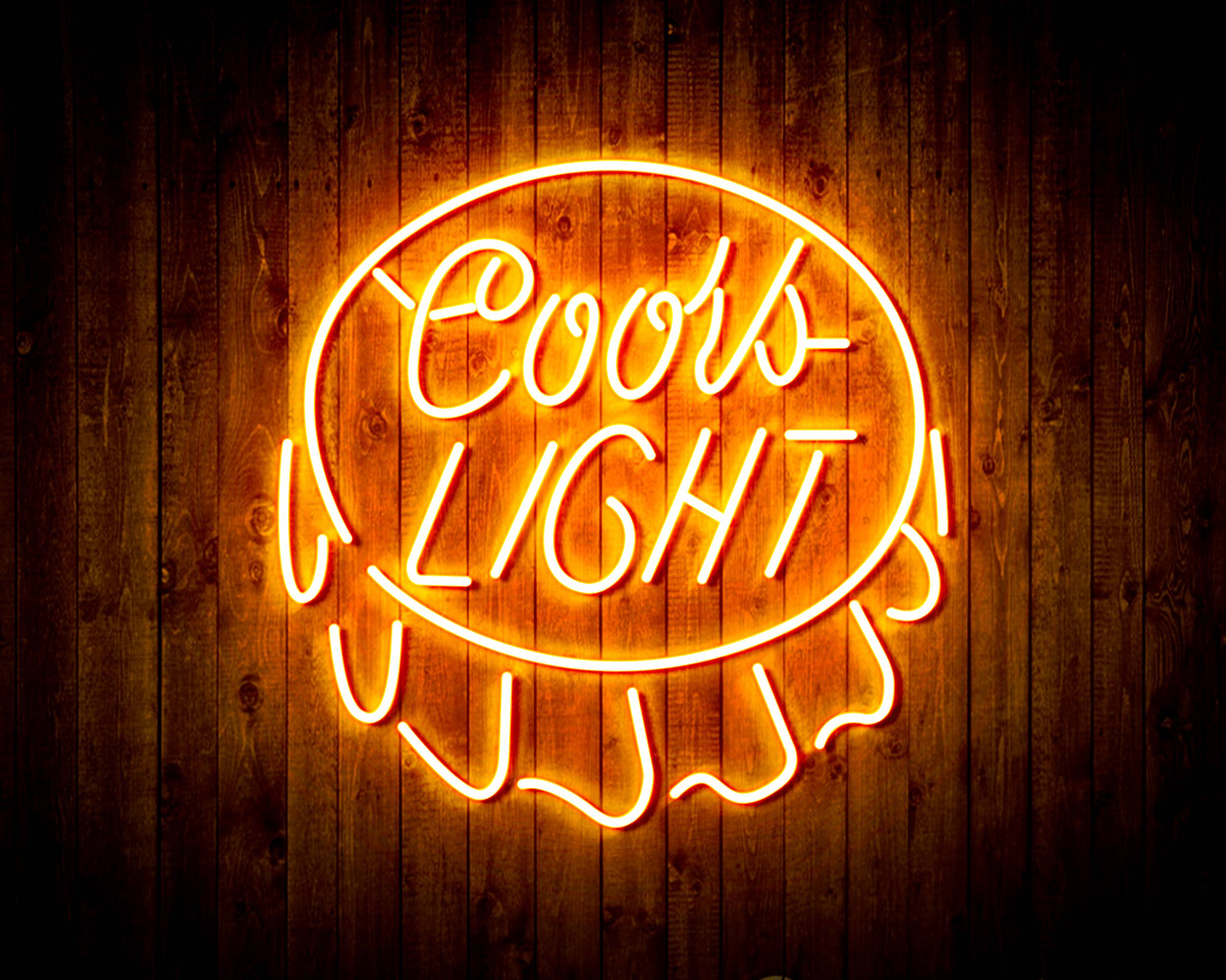 Coors Light Bottle Cap Handmade LED Neon Light Sign