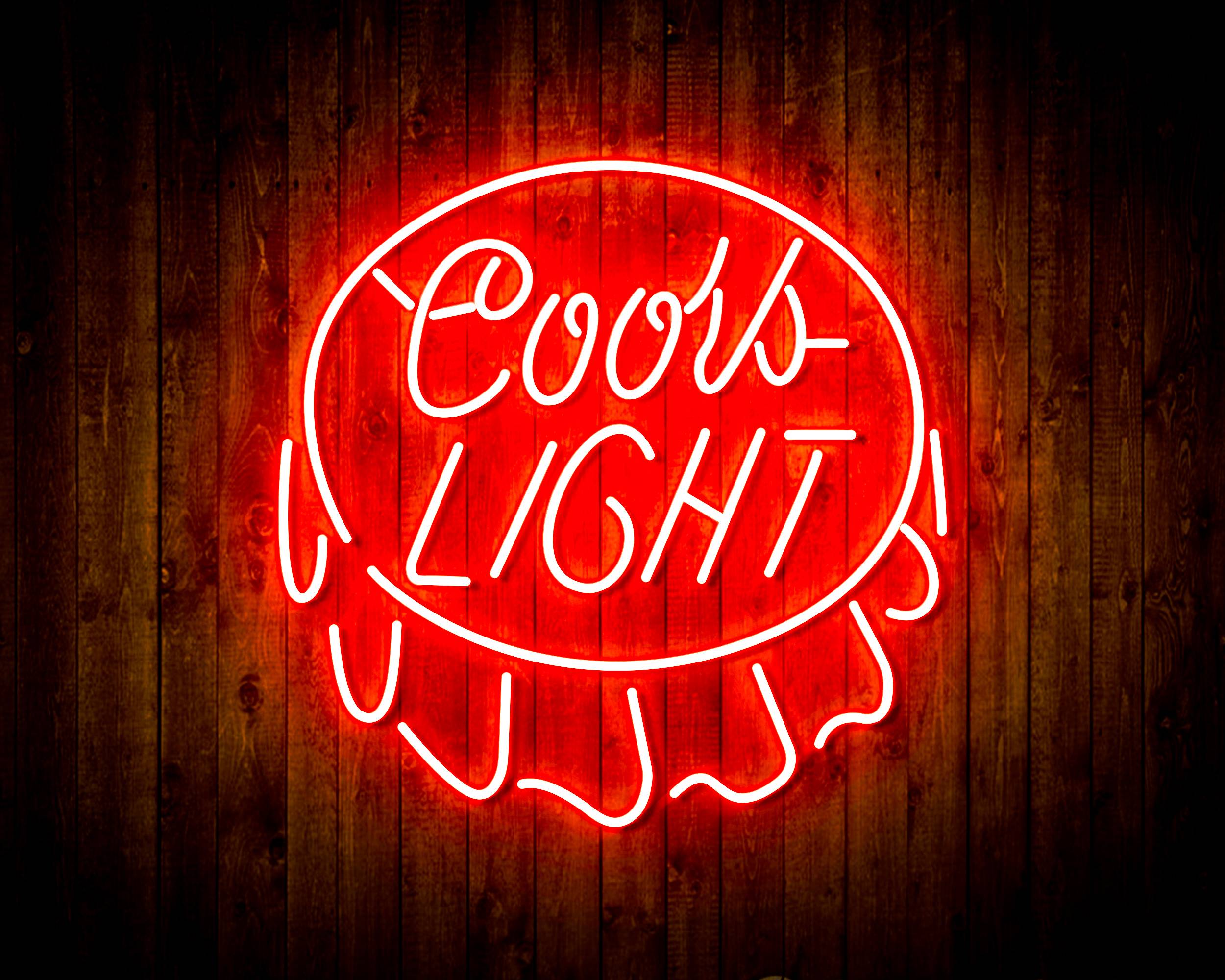 Coors Light Bottle Cap Handmade LED Neon Light Sign