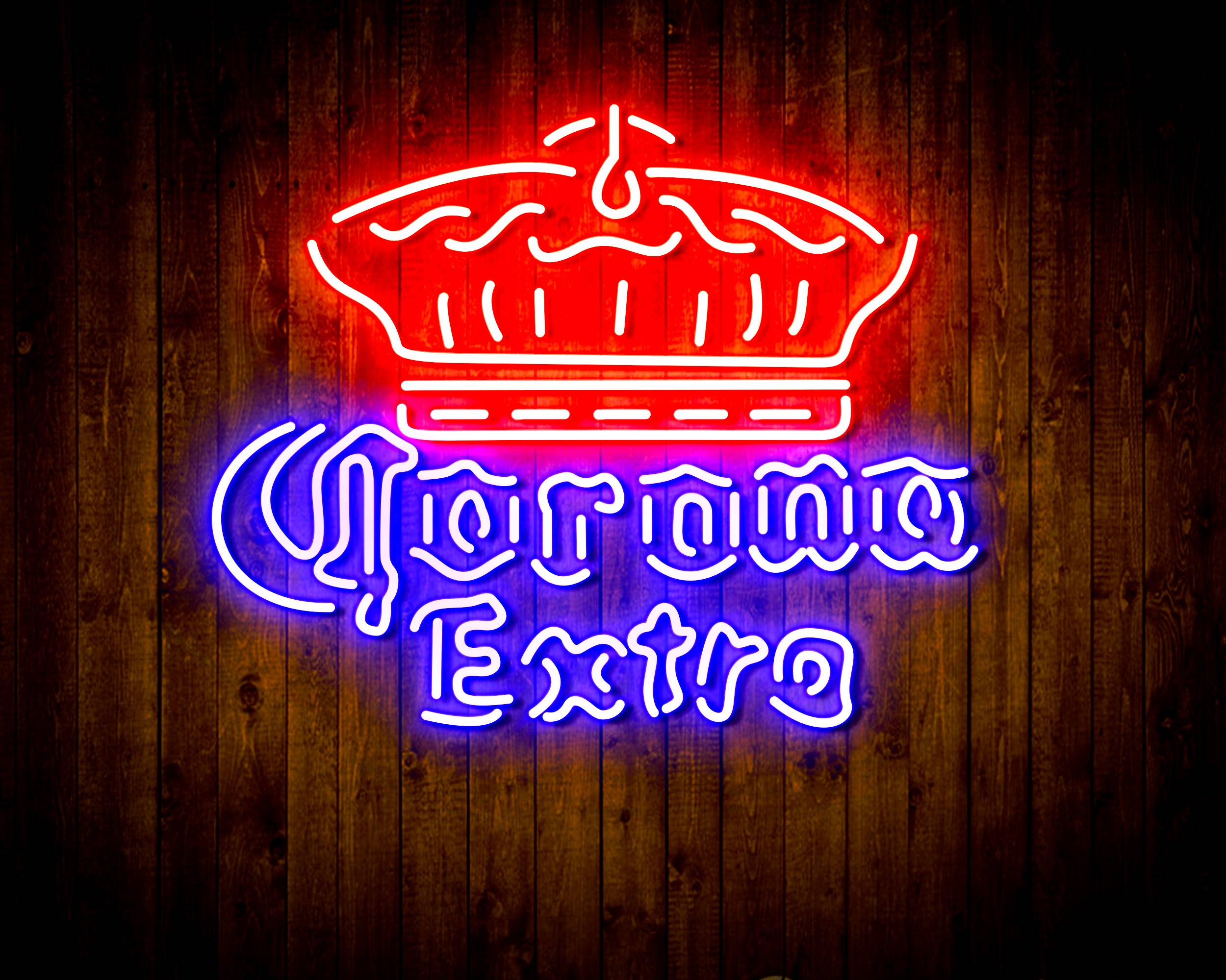 Corona Extra with Crown Handmade LED Neon Light Sign