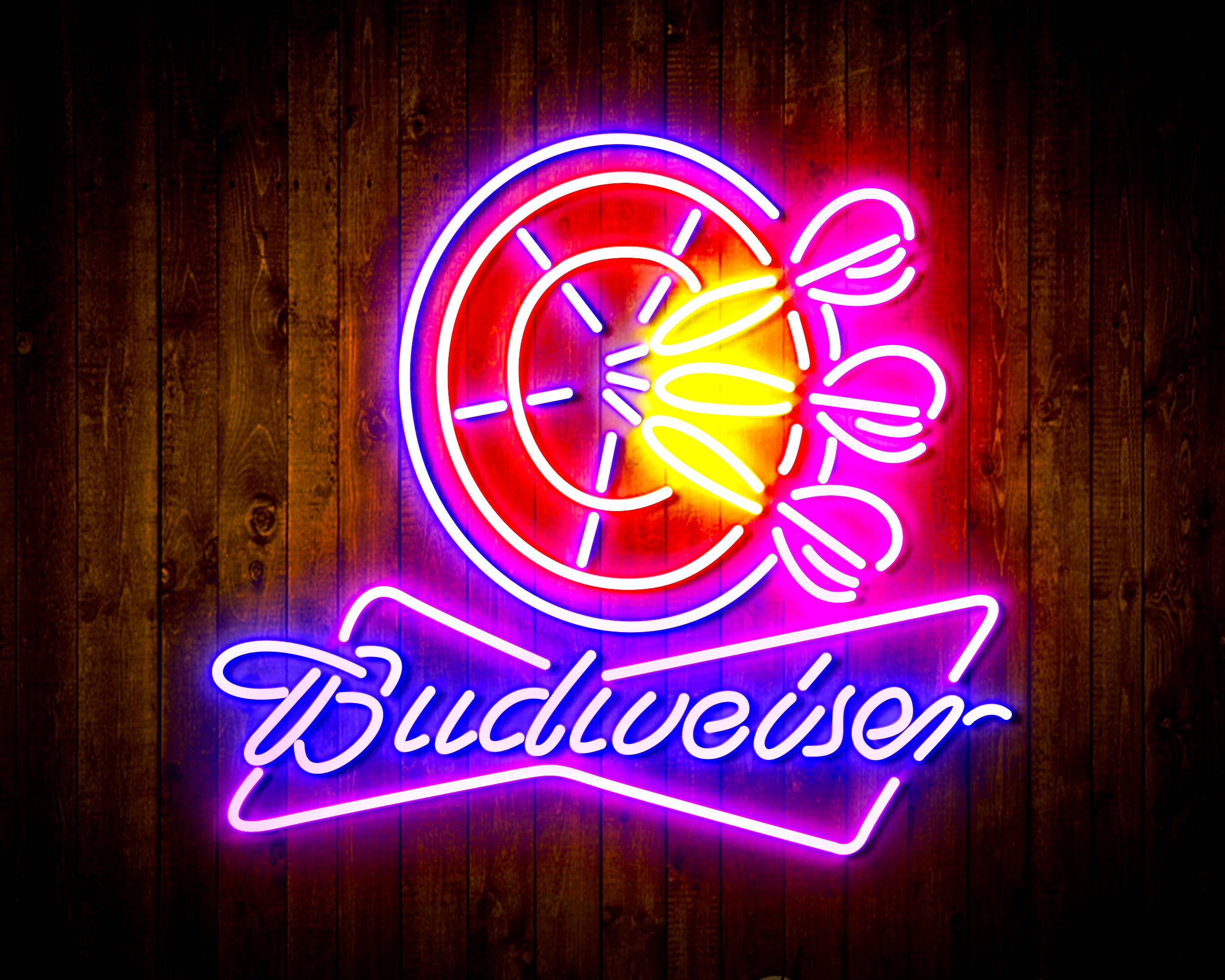 Budweiser with Dart Board Handmade LED Neon Light Sign