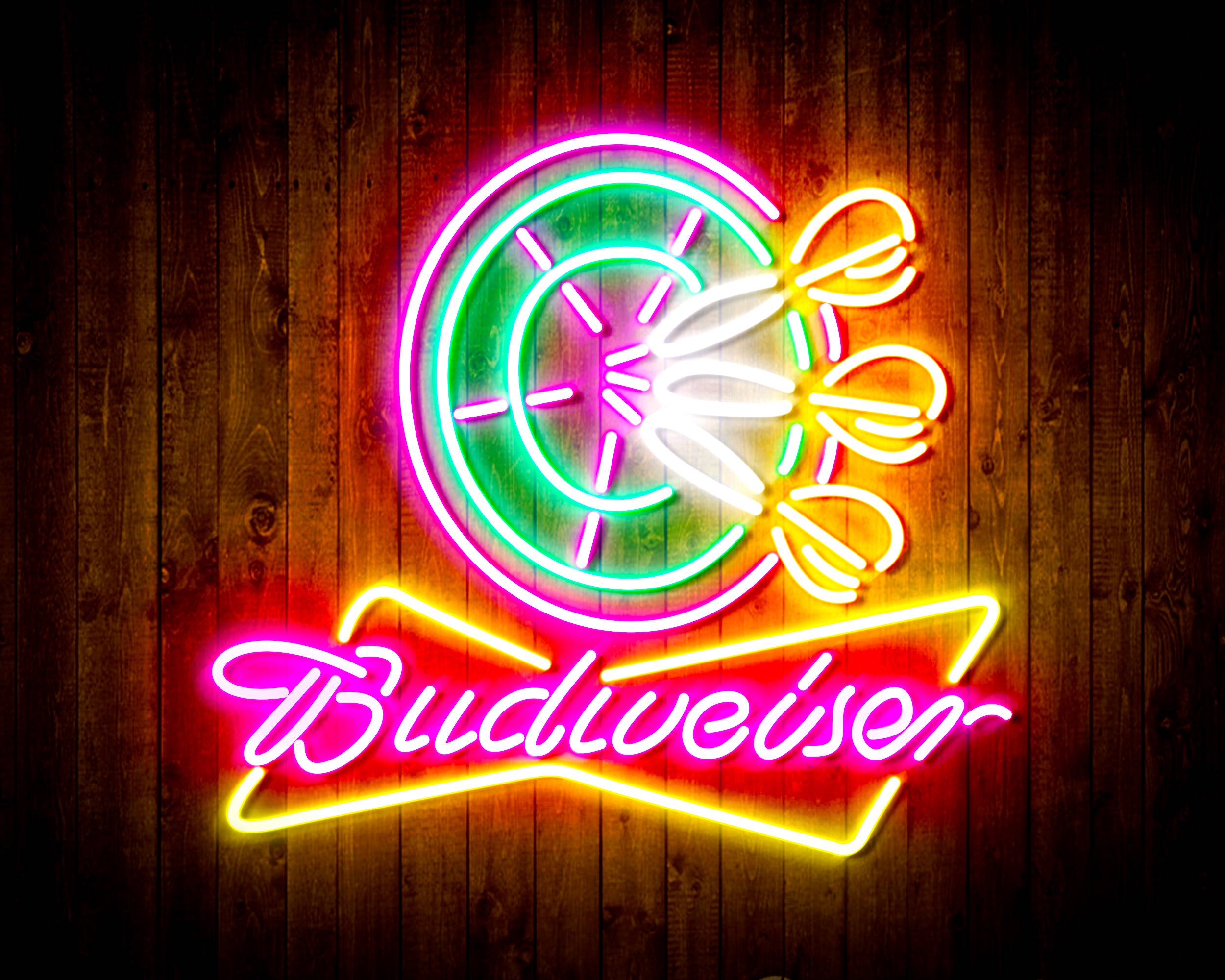 Budweiser with Dart Board Handmade LED Neon Light Sign