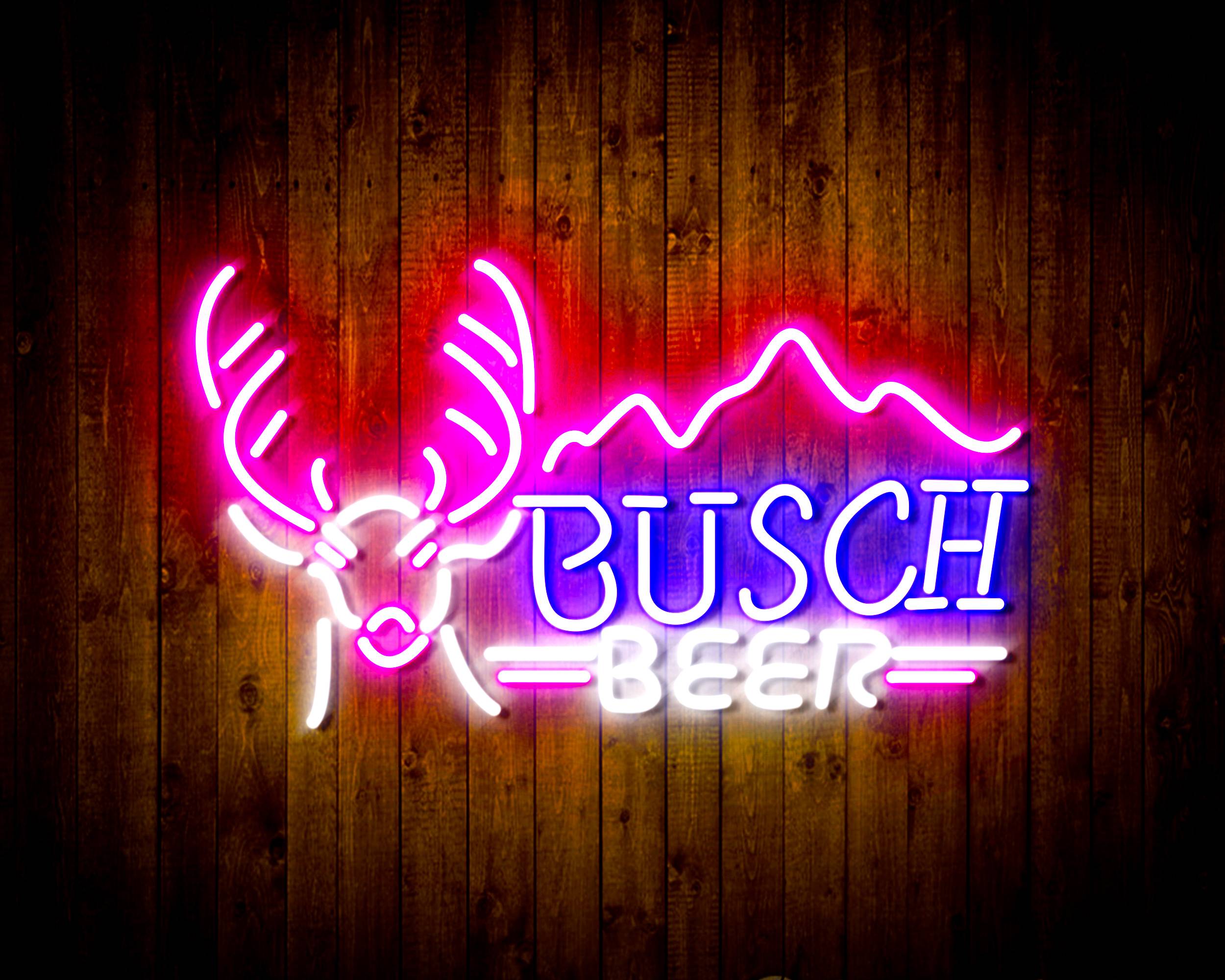 鹿の頭が付いているブッシュビール手作りのLEDネオンサイン