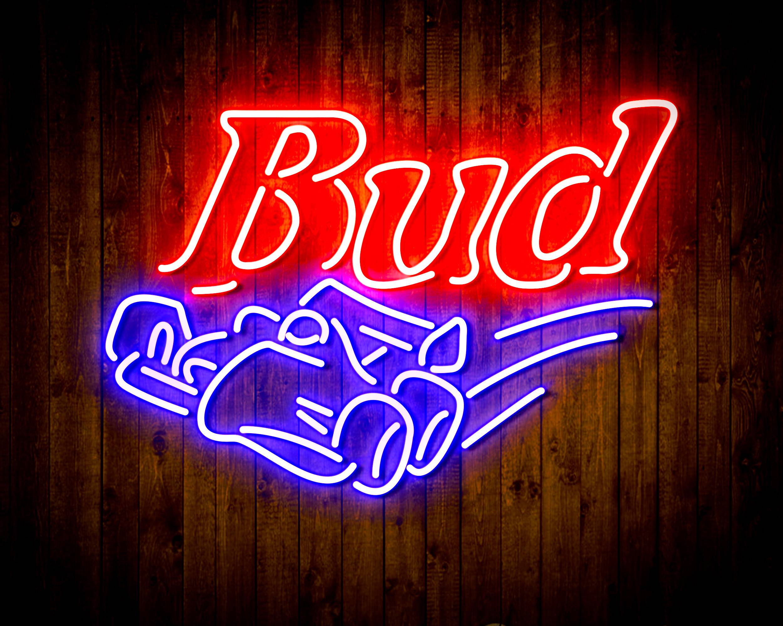 Budweiser Race Car Handmade LED Neon Sign