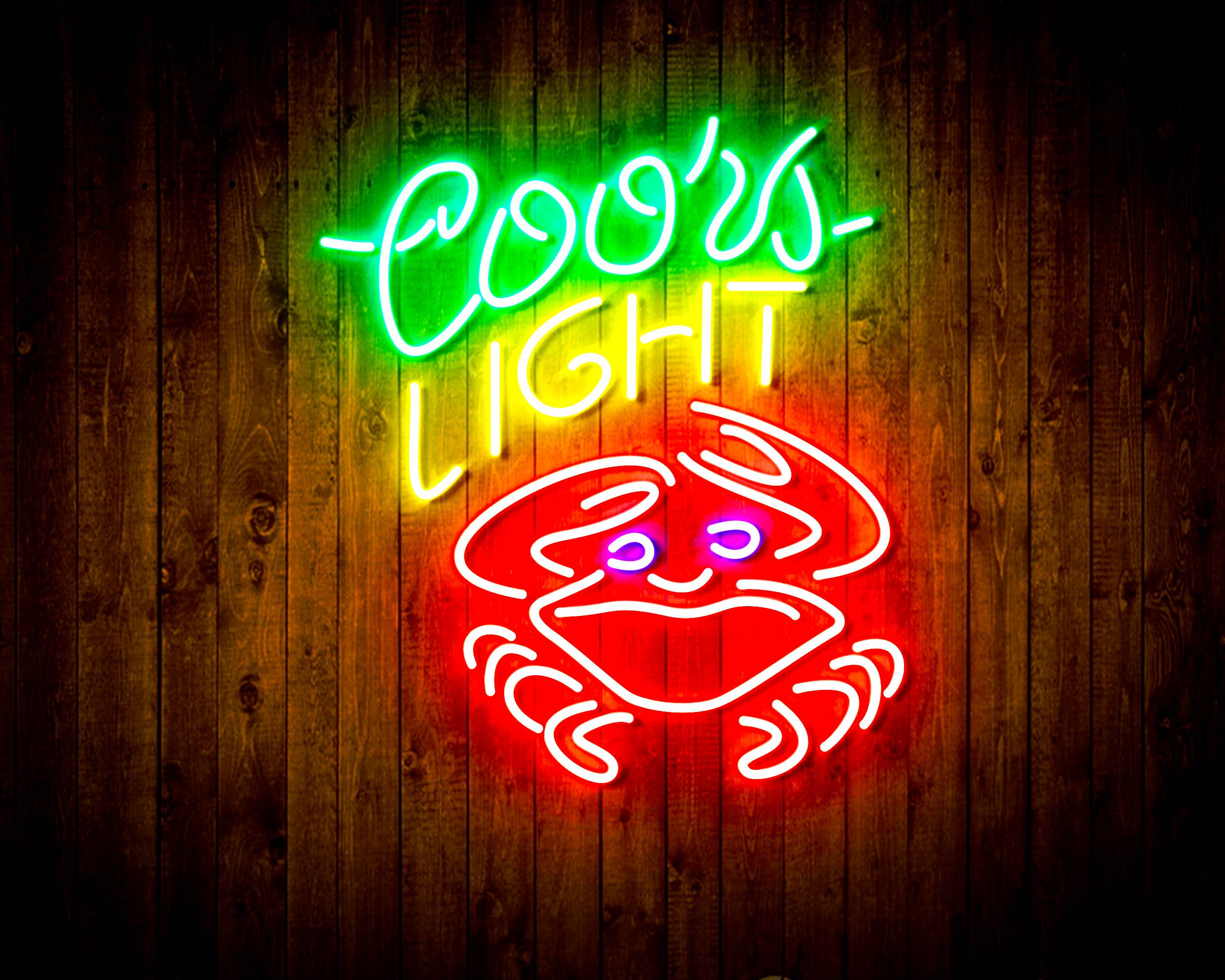 Coors Light Crab Handmade LED Neon Light Sign