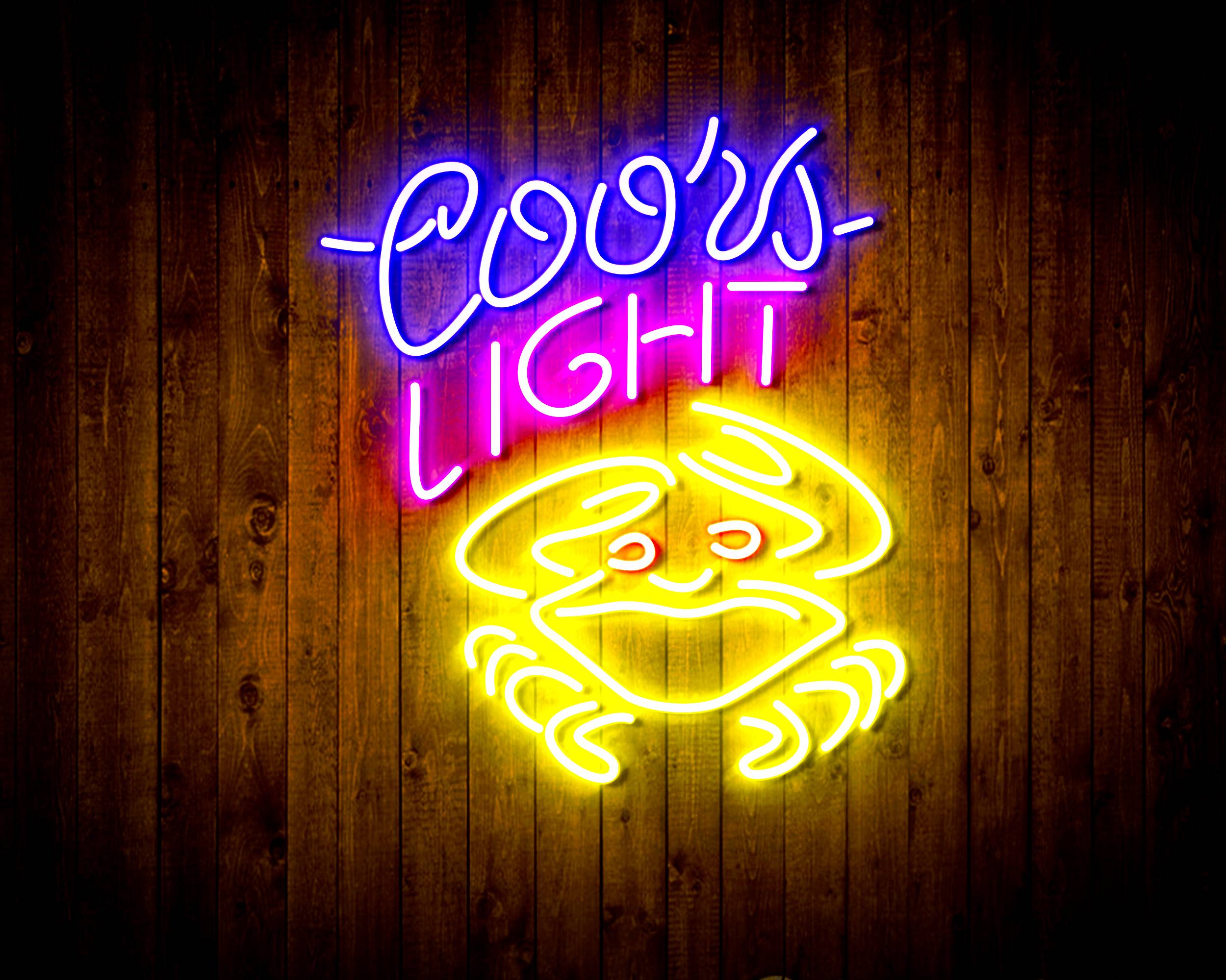 Coors Light Crab Handmade LED Neon Light Sign