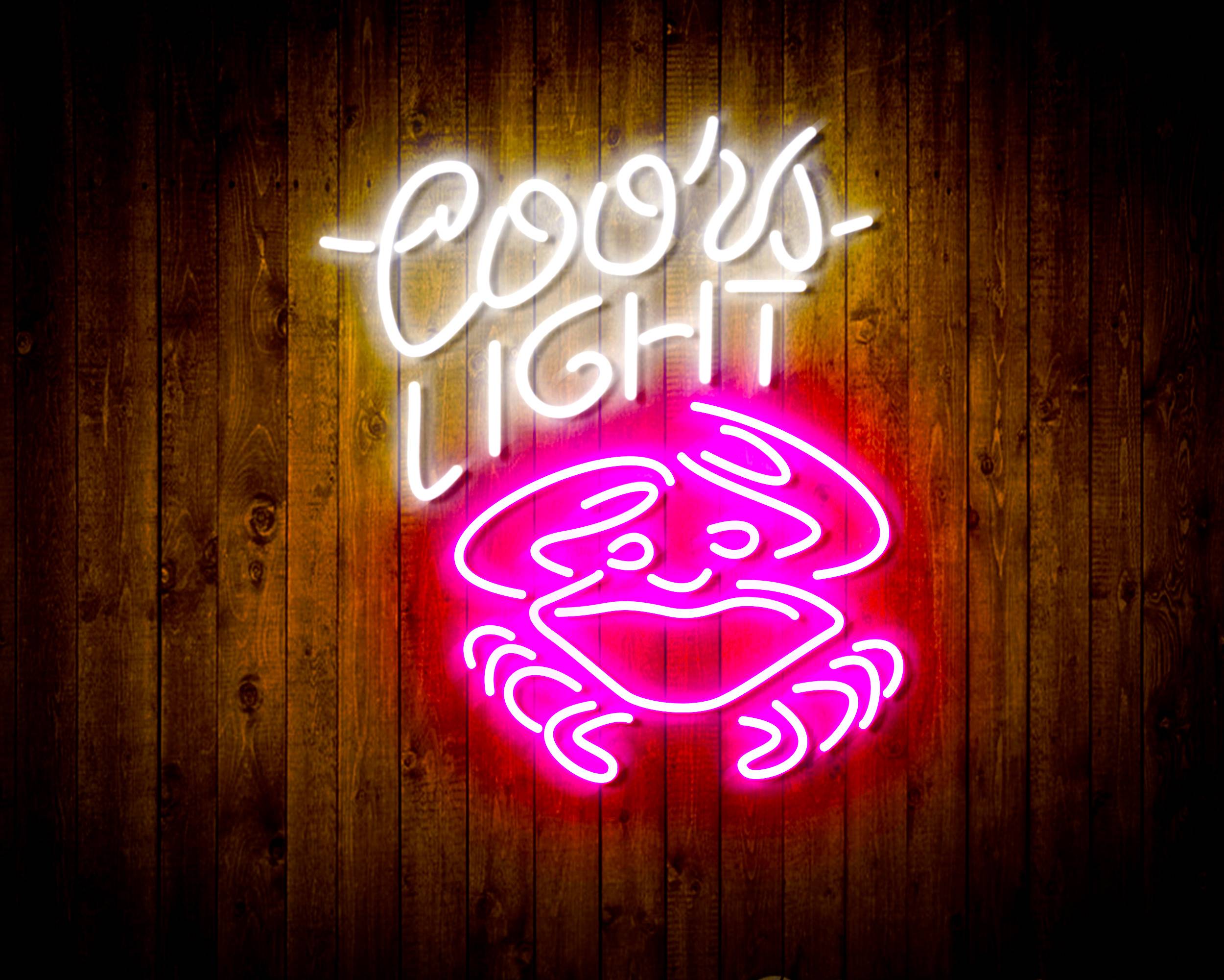 Coors Light Crab Handmade LED Neon Light Sign